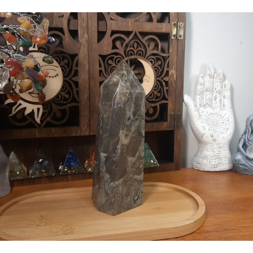 Volcano Agate Crystal Tower